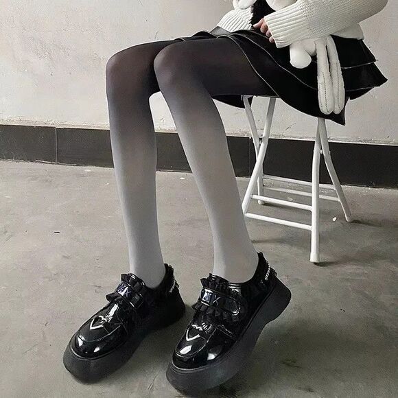 Women Fashion Sexy Black to Gray Nylon Gradient Tights Pantyhose NEW - Picture 4 of 4